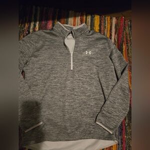 Under Armour Mens 2XL Gray Heather Quarter-Zip Performance Pullover